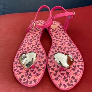 Pink Rubber Melissa Heart Sandals